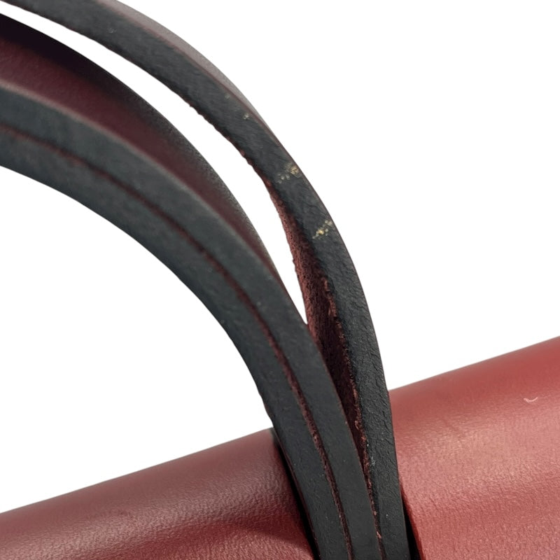 エルメス HERMES エールバックジップPM Y刻 ルージュアッシュ/ボルドー SV金具 トワル/ヴァッシュハンター レディース ハンドバッグ
