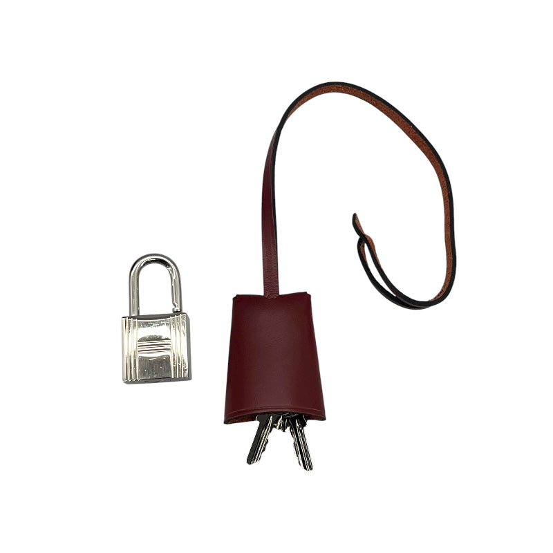 エルメス HERMES エールバックジップPM Y刻 ルージュアッシュ/ボルドー SV金具 トワル/ヴァッシュハンター レディース ハンドバッグ