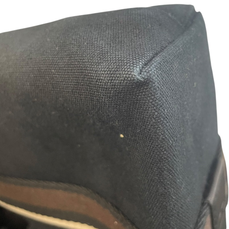 エルメス HERMES トロカホリゾンタルPM ブラック SV金具 トワル レディース ハンドバッグ