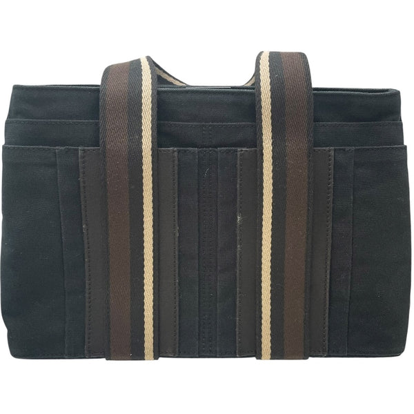 エルメス HERMES トロカホリゾンタルPM ブラック SV金具 トワル レディース ハンドバッグ