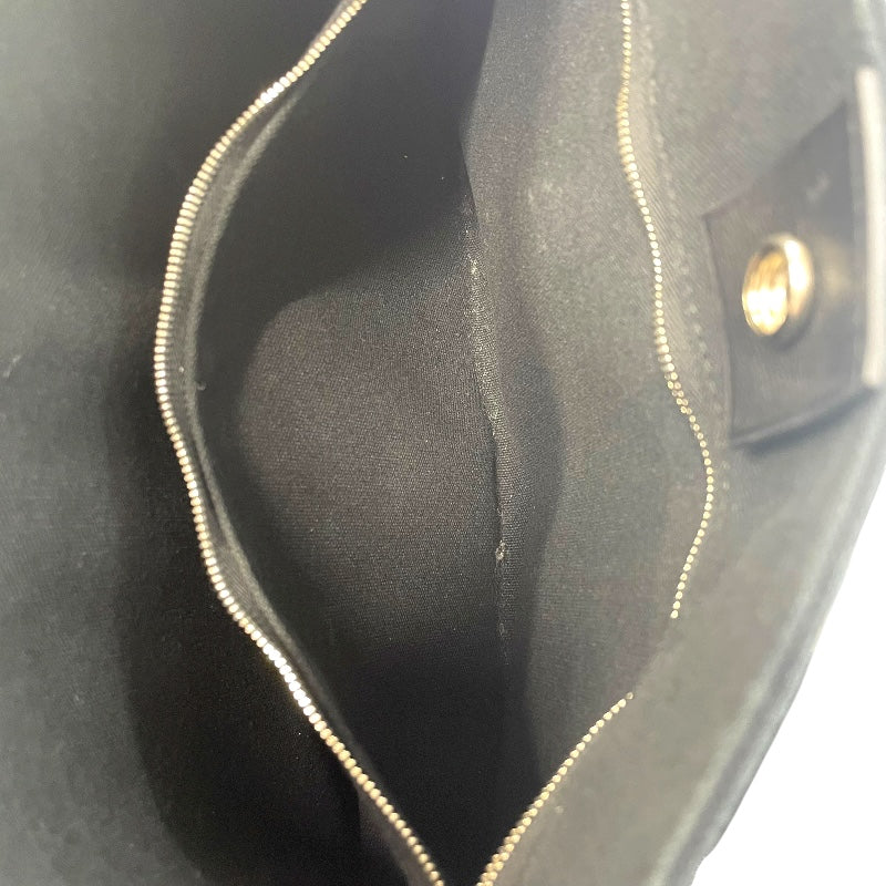 エルメス HERMES トロカホリゾンタルPM ブラック SV金具 トワル レディース ハンドバッグ