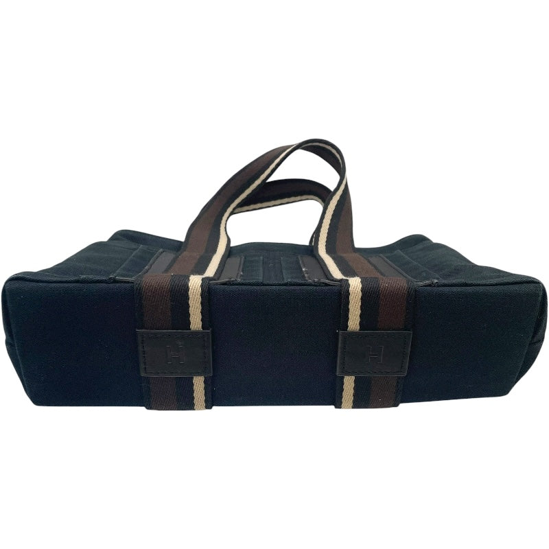 エルメス HERMES トロカホリゾンタルPM ブラック SV金具 トワル レディース ハンドバッグ