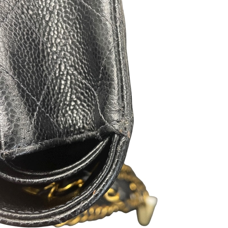 シャネル CHANEL マトラッセ25 A01112 ブラック GD金具 キャビアスキン レディース ショルダーバッグ