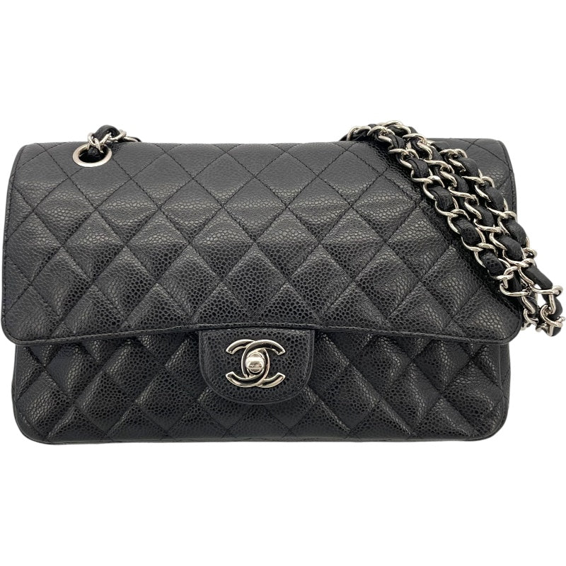 シャネル CHANEL マトラッセ25 A01112 14番台 ブラック SV金具 キャビアスキン レディース ショルダーバッグ
