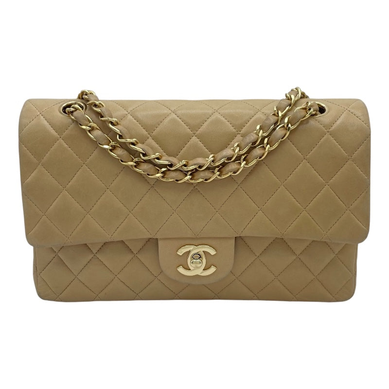 シャネル CHANEL マトラッセ25 A01112 7番台 ベージュ ゴールド金具 ラムスキン レディース ショルダーバッグ