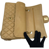 シャネル CHANEL マトラッセ25 A01112 7番台 ベージュ ゴールド金具 ラムスキン レディース ショルダーバッグ