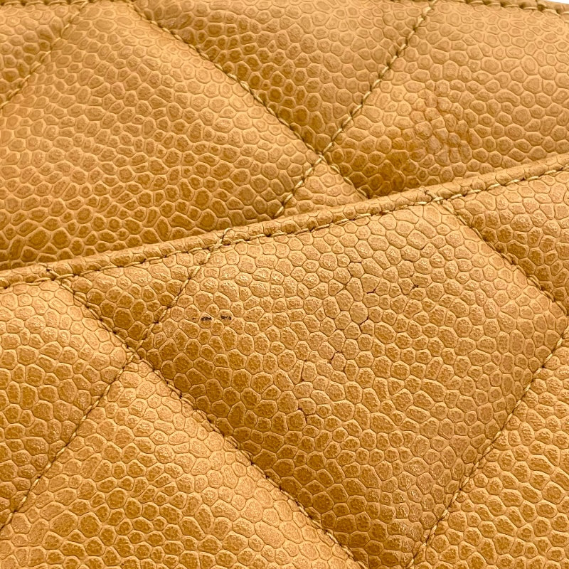 シャネル CHANEL マトラッセ トートバッグ ベージュ GD金具 キャビアスキン レディース ハンドバッグ
