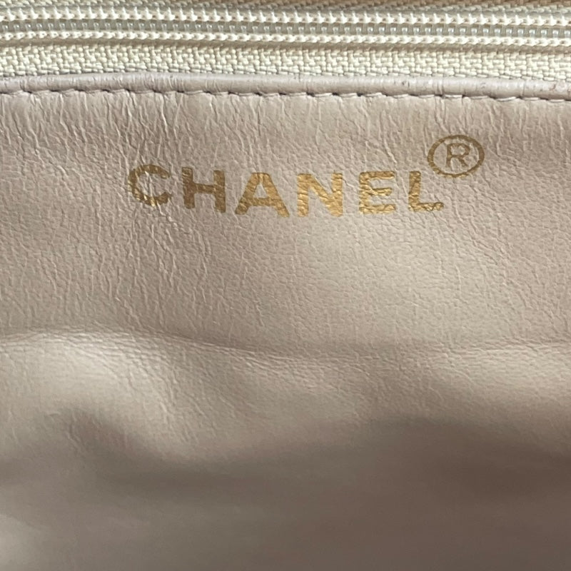シャネル CHANEL マトラッセ トートバッグ ベージュ GD金具 キャビアスキン レディース ハンドバッグ