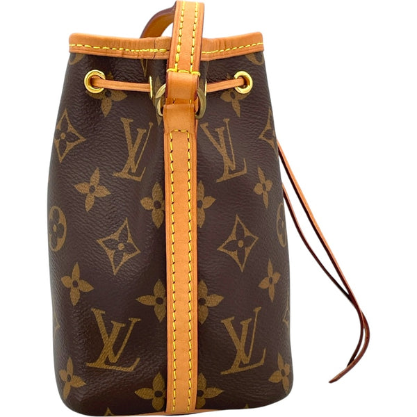 ルイ・ヴィトン LOUIS VUITTON ナノ・ノエ M41346 ブラウン GD金具 モノグラム レディース ショルダーバッグ
