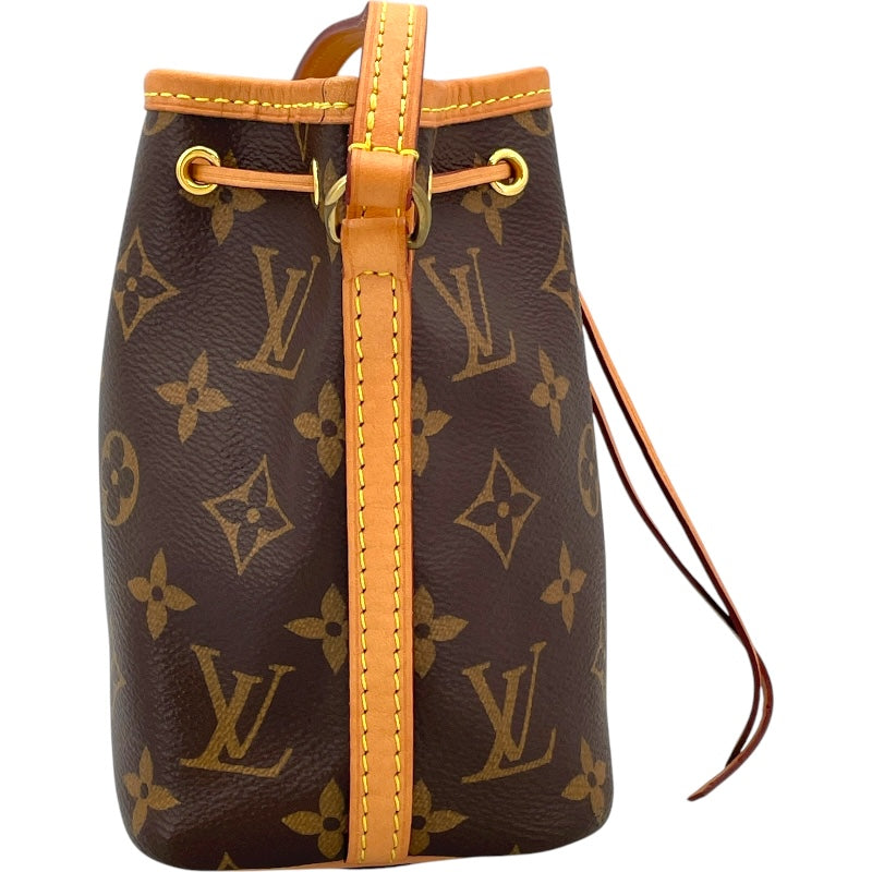 ルイ・ヴィトン LOUIS VUITTON ナノ・ノエ M41346 ブラウン GD金具 モノグラム レディース ショルダーバッグ