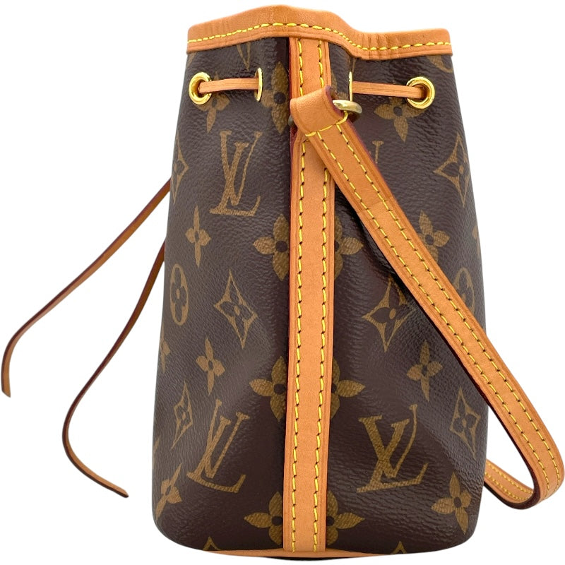 ルイ・ヴィトン LOUIS VUITTON ナノ・ノエ M41346 ブラウン GD金具 モノグラム レディース ショルダーバッグ