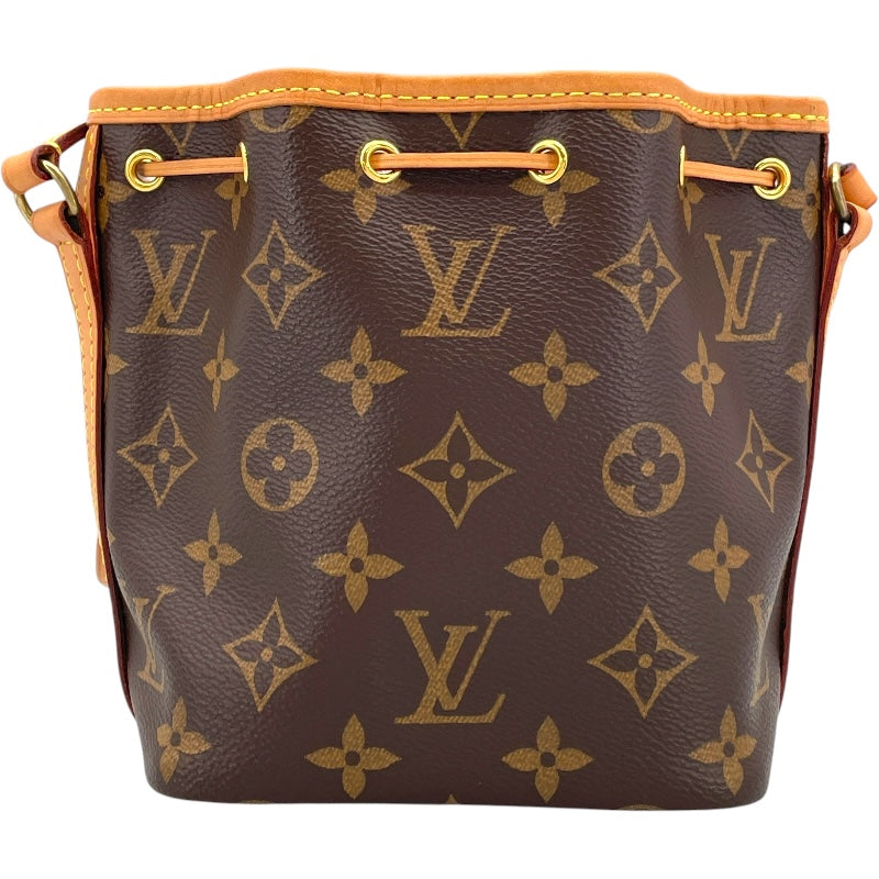 ルイ・ヴィトン LOUIS VUITTON ナノ・ノエ M41346 ブラウン GD金具 モノグラム レディース ショルダーバッグ
