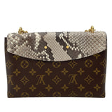 ルイ・ヴィトン LOUIS VUITTON サン・プラシード N90234 ブラウン モノグラム/パイソン レディース ショルダーバッグ