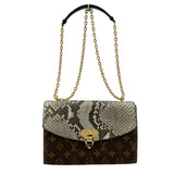 ルイ・ヴィトン LOUIS VUITTON サン・プラシード N90234 ブラウン モノグラム/パイソン レディース ショルダーバッグ