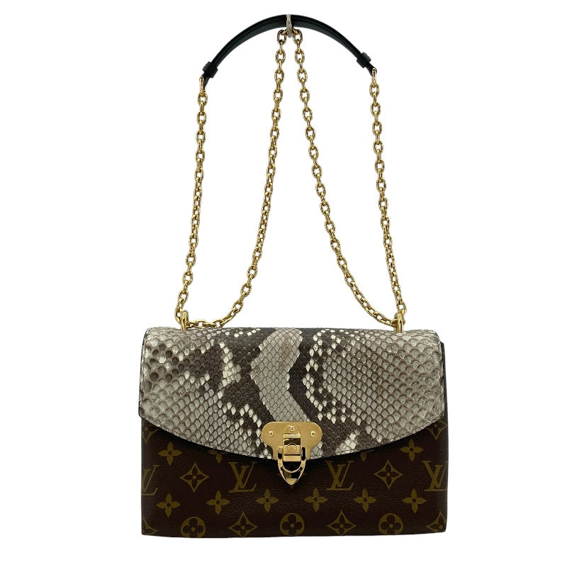ルイ・ヴィトン LOUIS VUITTON サン・プラシード N90234 ブラウン モノグラム/パイソン レディース ショルダーバッグ