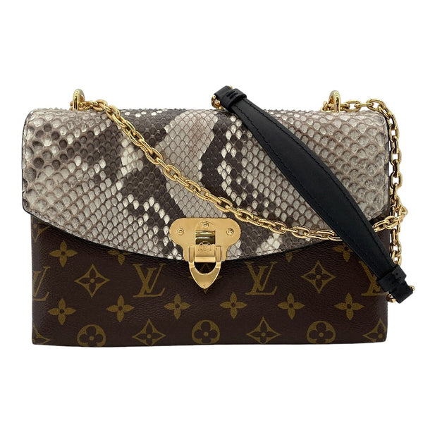 ルイ・ヴィトン LOUIS VUITTON サン・プラシード N90234 ブラウン モノグラム/パイソン レディース ショルダーバッグ