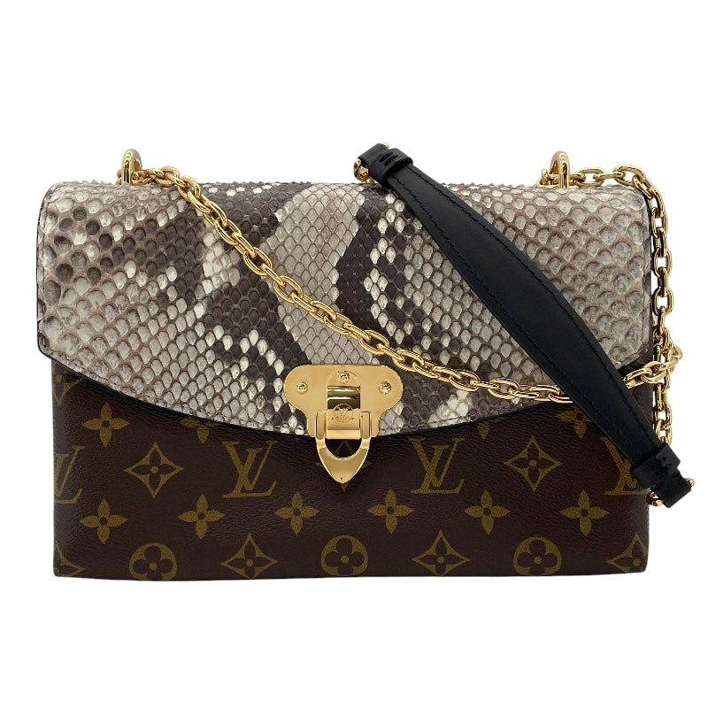 ルイ・ヴィトン LOUIS VUITTON サン・プラシード N90234 ブラウン モノグラム/パイソン レディース ショルダーバッグ