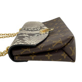 ルイ・ヴィトン LOUIS VUITTON サン・プラシード N90234 ブラウン モノグラム/パイソン レディース ショルダーバッグ