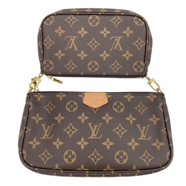 ルイ・ヴィトン LOUIS VUITTON ミュルティ･ポシェット･アクセソワール M44840 ブラウンxローズクレール モノグラムキャンバス レディース ショルダーバッグ