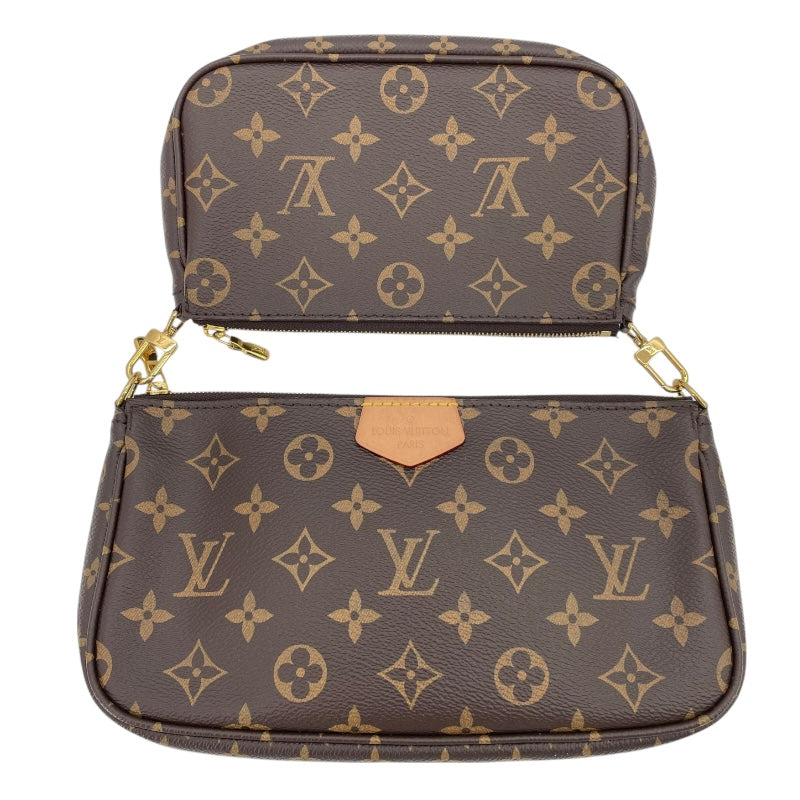ルイ・ヴィトン LOUIS VUITTON ミュルティ･ポシェット･アクセソワール M44840 ブラウンxローズクレール モノグラムキャンバス レディース ショルダーバッグ