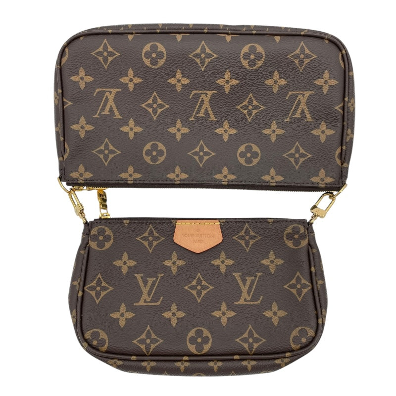 ルイ・ヴィトン LOUIS VUITTON ミュルティ･ポシェット･アクセソワール M44840 ブラウンxローズクレール モノグラムキャンバス レディース ショルダーバッグ