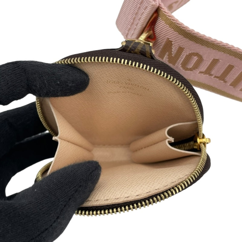 ルイ・ヴィトン LOUIS VUITTON ミュルティ･ポシェット･アクセソワール M44840 ブラウンxローズクレール モノグラムキャンバス レディース ショルダーバッグ