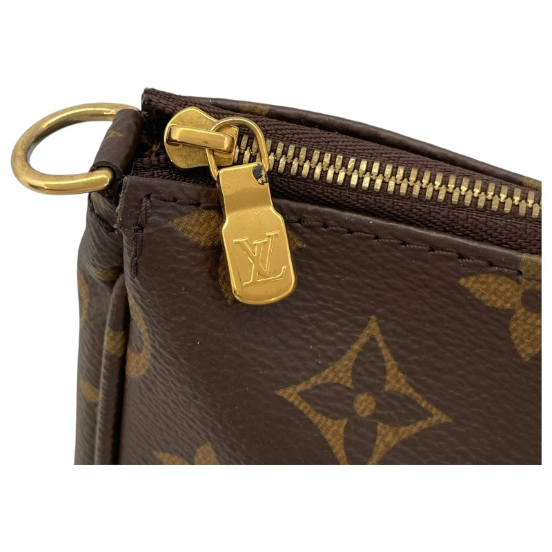 ルイ・ヴィトン LOUIS VUITTON ミュルティ･ポシェット･アクセソワール M44813 ブラウン/カーキ モノグラム レディース ショルダーバッグ