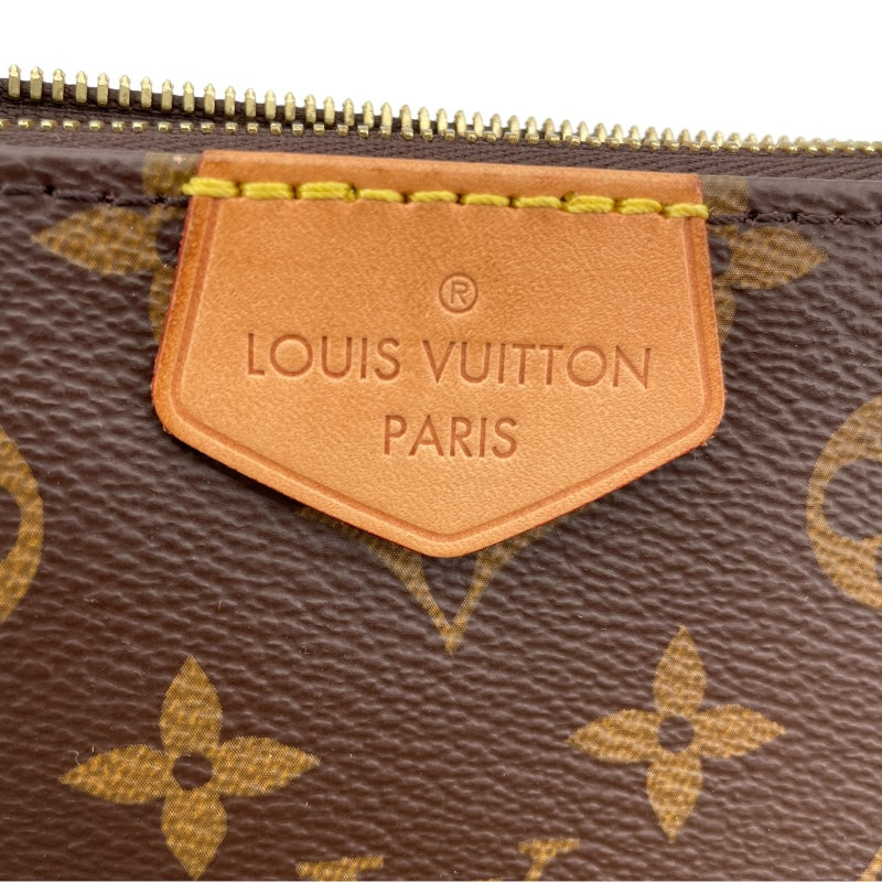 ルイ・ヴィトン LOUIS VUITTON ミュルティ･ポシェット･アクセソワール M44813 ブラウン×カーキ モノグラム ユニセックス ショルダーバッグ