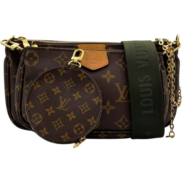 ルイ・ヴィトン LOUIS VUITTON ミュルティ･ポシェット･アクセソワール M44813 ブラウン×カーキ モノグラム ユニセックス ショルダーバッグ