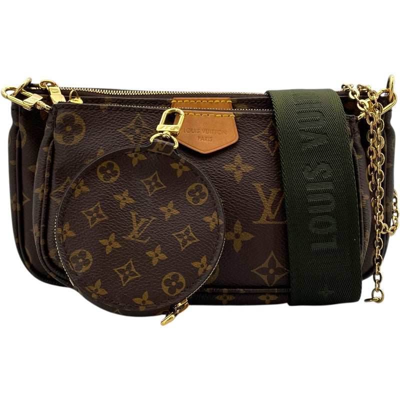 ルイ・ヴィトン LOUIS VUITTON ミュルティ･ポシェット･アクセソワール M44813 ブラウン×カーキ モノグラム ユニセックス ショルダーバッグ