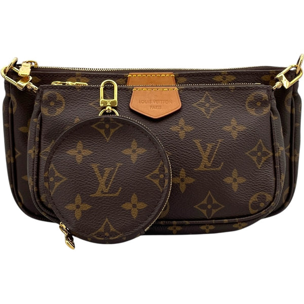 ルイ・ヴィトン LOUIS VUITTON ミュルティ･ポシェット･アクセソワール M44813 ブラウン×カーキ モノグラム ユニセックス ショルダーバッグ
