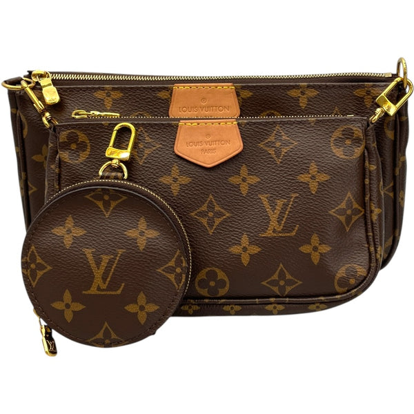 ルイ・ヴィトン LOUIS VUITTON ミュルティ･ポシェット･アクセソワール M44813 ブラウン/カーキ モノグラム ユニセックス ショルダーバッグ