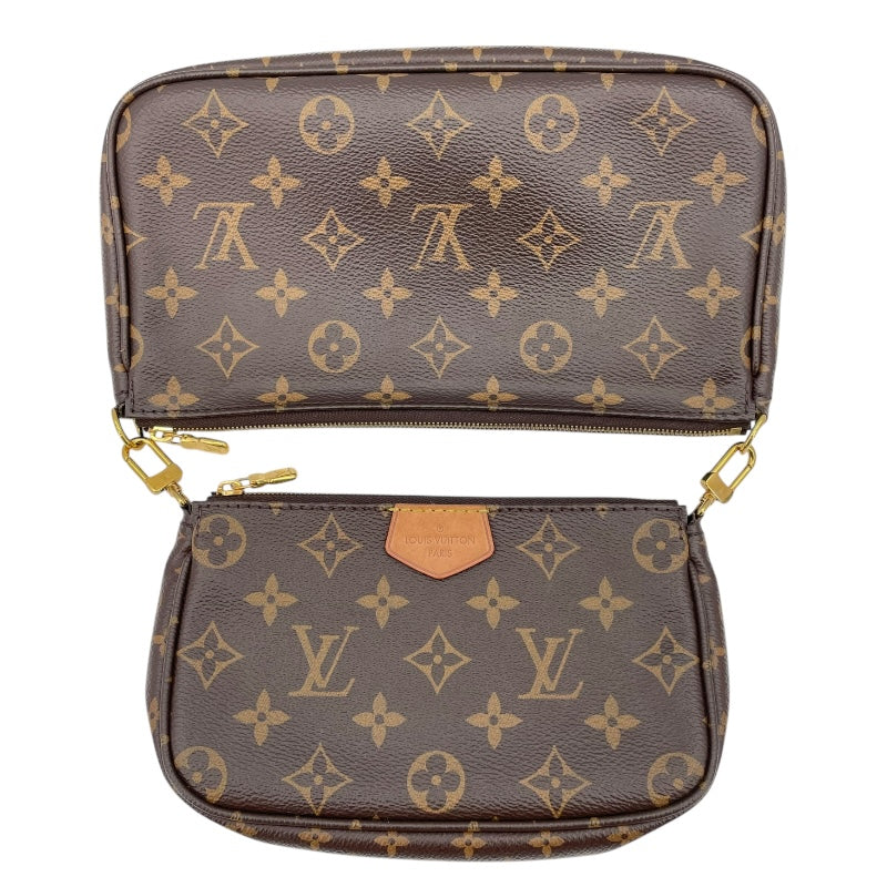 ルイ・ヴィトン LOUIS VUITTON ミュルティ･ポシェット･アクセソワール M44813 ブラウンxカーキ モノグラムキャンバス レディース ショルダーバッグ
