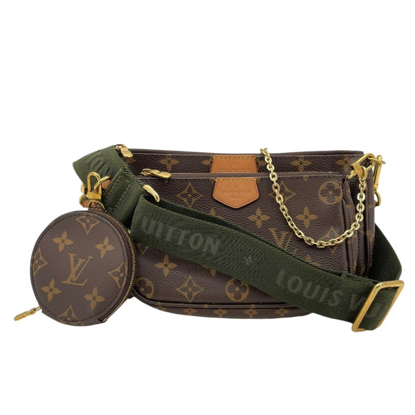 ルイ・ヴィトン LOUIS VUITTON ミュルティ･ポシェット･アクセソワール M44813 ブラウンxカーキ モノグラムキャンバス レディース ショルダーバッグ