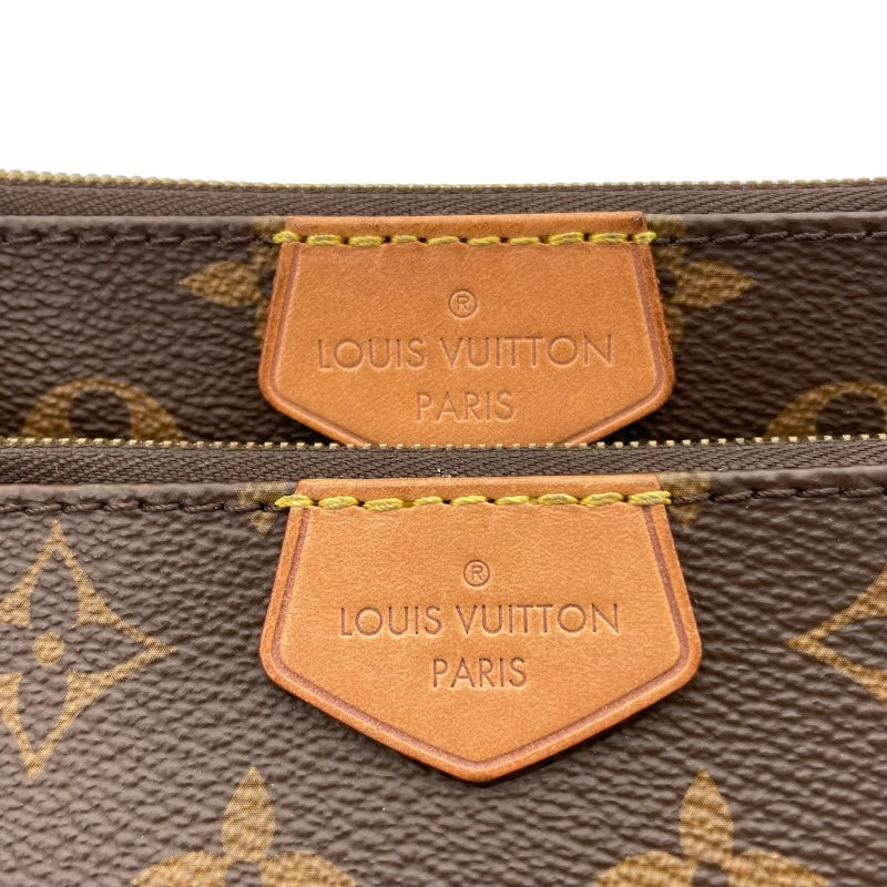 ルイ・ヴィトン LOUIS VUITTON ミュルティ･ポシェット･アクセソワール M44813 ブラウンxカーキ モノグラムキャンバス レディース ショルダーバッグ