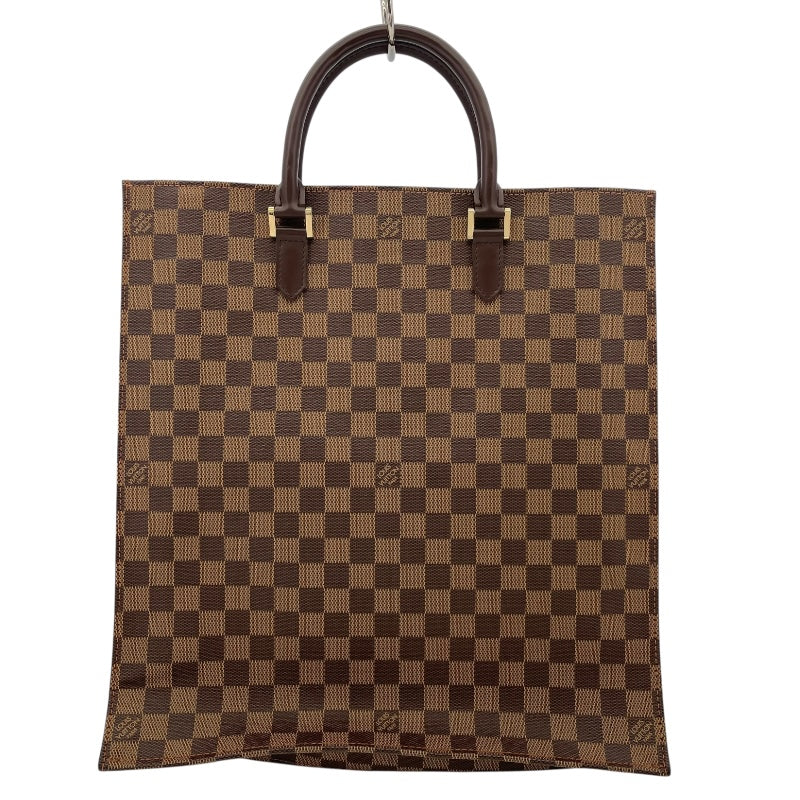 ルイ・ヴィトン LOUIS VUITTON サック・プラ M51140 ブラウン ダミエ・エベヌ ユニセックス ハンドバッグ