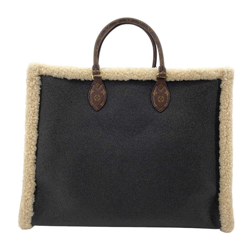 ルイ・ヴィトン LOUIS VUITTON オンザゴーGM M56958 ブラックxピンク モノグラム・テディ レディース トートバッグ