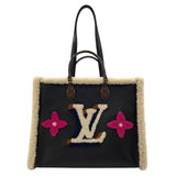 ルイ・ヴィトン LOUIS VUITTON オンザゴーGM M56958 ブラックxピンク モノグラム・テディ レディース トートバッグ