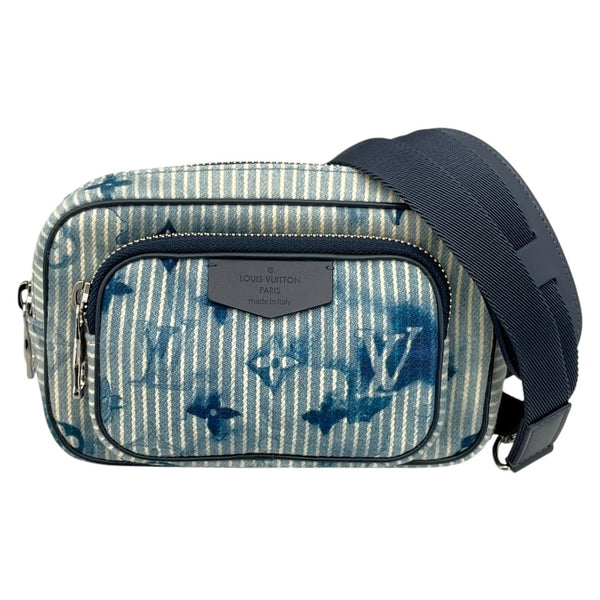 ルイ・ヴィトン LOUIS VUITTON アウトドア ポシェット ウォーターカラー M80462 ブルー ネイビー キャンパス/レザー ユニセックス ボディバッグ