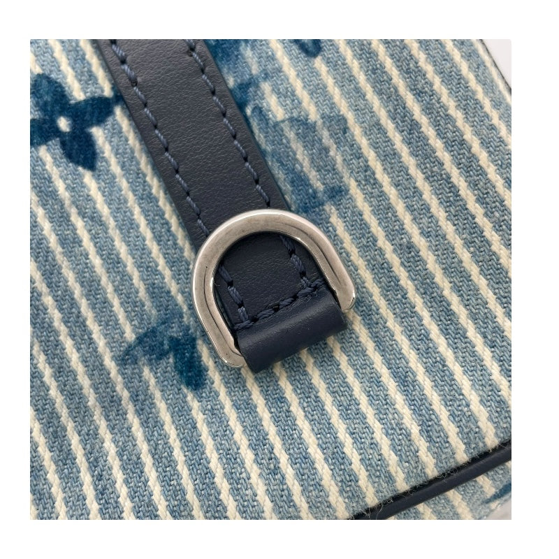 ルイ・ヴィトン LOUIS VUITTON アウトドア ポシェット ウォーターカラー M80462 ブルー ネイビー キャンパス/レザー ユニセックス ボディバッグ