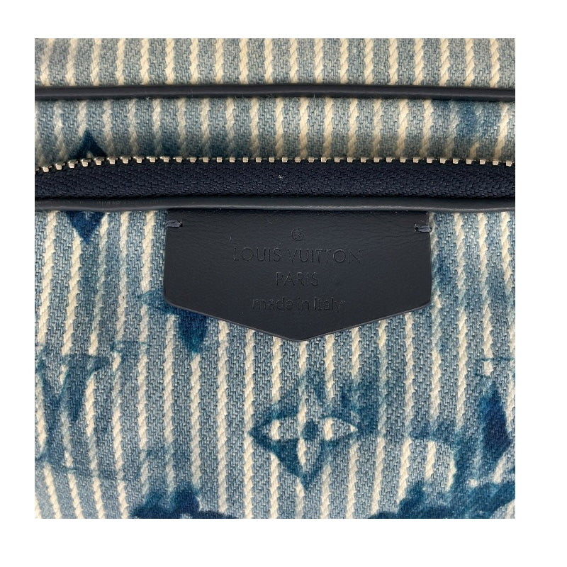 ルイ・ヴィトン LOUIS VUITTON アウトドア ポシェット ウォーターカラー M80462 ブルー ネイビー キャンパス/レザー ユニセックス ボディバッグ