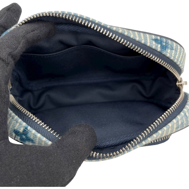 ルイ・ヴィトン LOUIS VUITTON アウトドア ポシェット ウォーターカラー M80462 ブルー ネイビー キャンパス/レザー ユニセックス ボディバッグ
