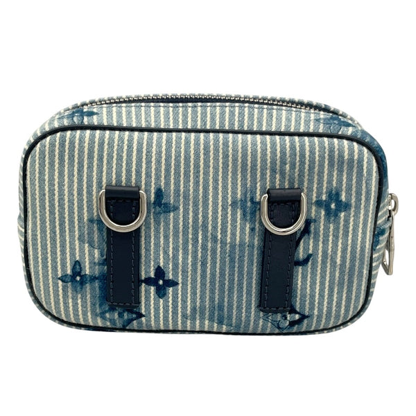 ルイ・ヴィトン LOUIS VUITTON アウトドア ポシェット ウォーターカラー M80462 ブルー ネイビー キャンパス/レザー ユニセックス ボディバッグ