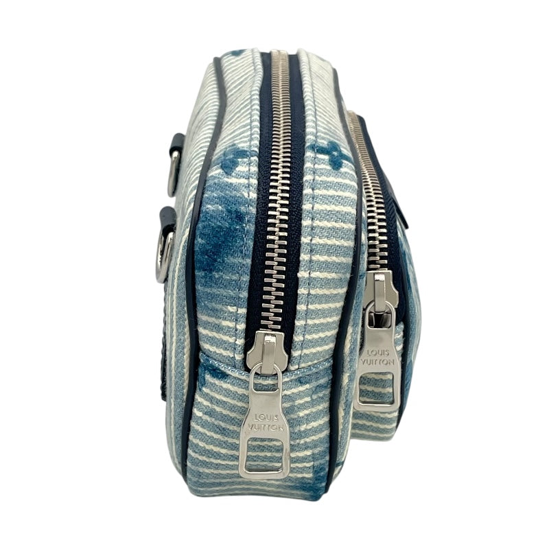 ルイ・ヴィトン LOUIS VUITTON アウトドア ポシェット ウォーターカラー M80462 ブルー ネイビー キャンパス/レザー ユニセックス ボディバッグ