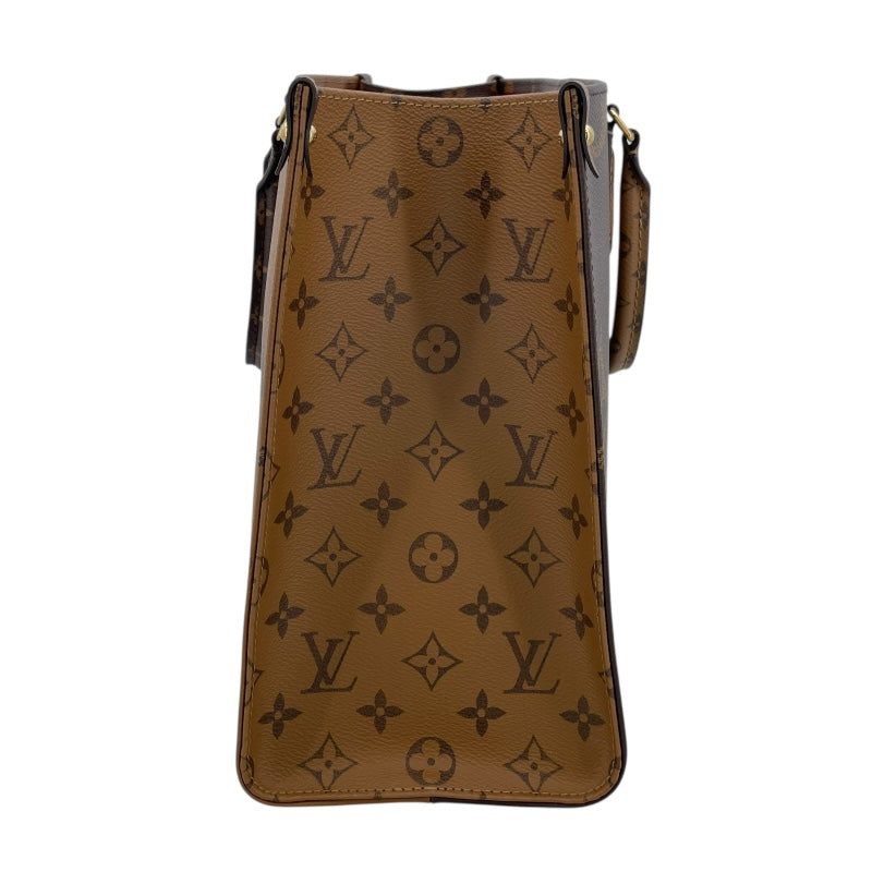 ルイ・ヴィトン LOUIS VUITTON オンザゴーMM M45321 ブラウン モノグラムキャンバス･リバースキャンバス レディース トートバッグ