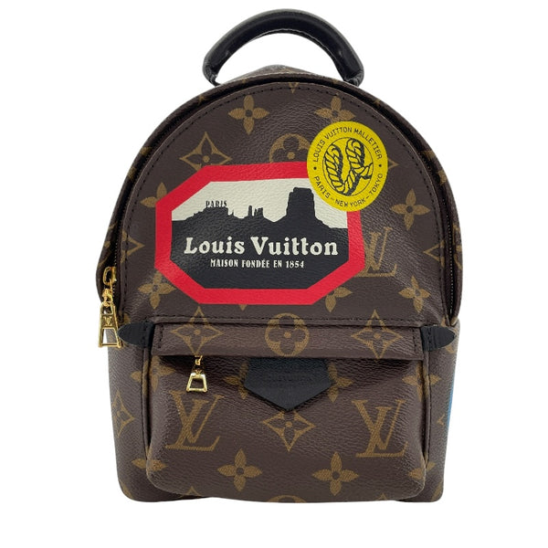 ルイ・ヴィトン LOUIS VUITTON パームスプリングス M42971 ブラウン モノグラム・ワールドツアー レディース リュック・デイパック