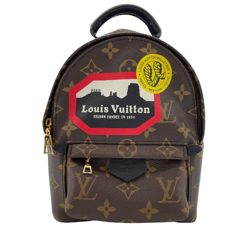 ルイ・ヴィトン LOUIS VUITTON パームスプリングス M42971 ブラウン モノグラム・ワールドツアー レディース リュック・デイパック