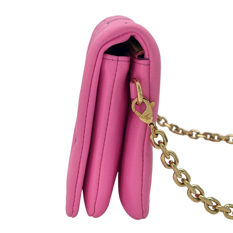 ルイ・ヴィトン LOUIS VUITTON ポシェットクッサン M80745 ピンク ラムスキン レディース ショルダーバッグ
