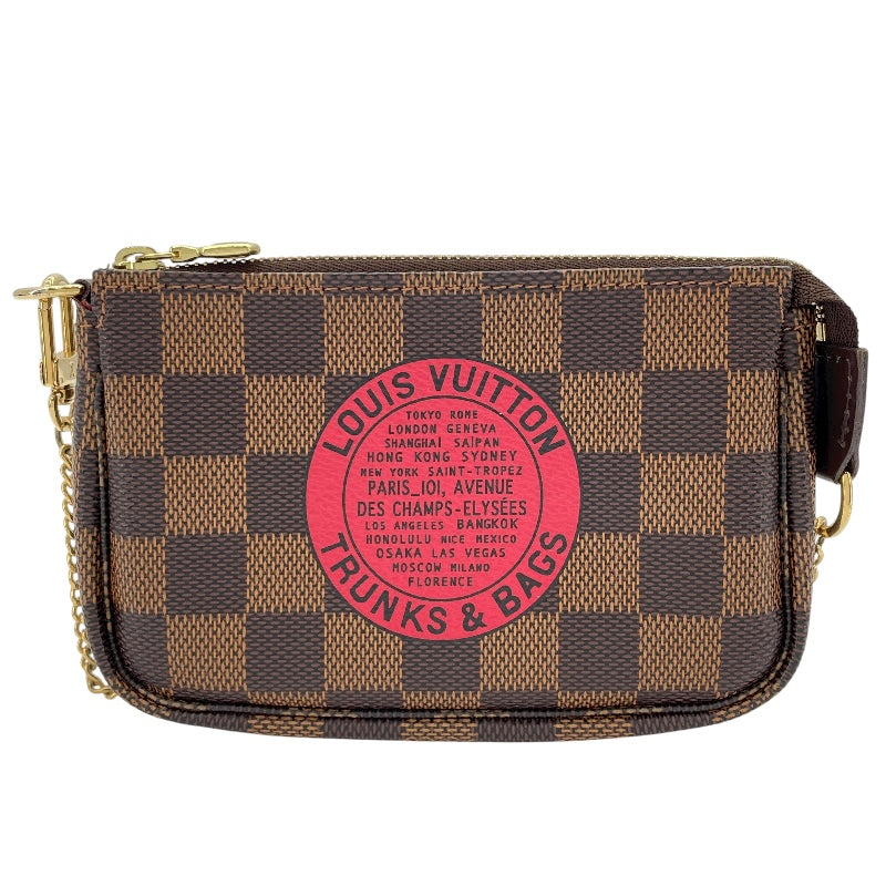 ルイ・ヴィトン LOUIS VUITTON ミニ・ポシェット・アクセソワール T＆B N58011 ブラック ダミエ・エベヌ レディース ポーチ