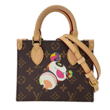 ルイ・ヴィトン LOUIS VUITTON オンザゴーBB 村上隆 M13668 ブラウン モノグラム・パンダ レディース ハンドバッグ